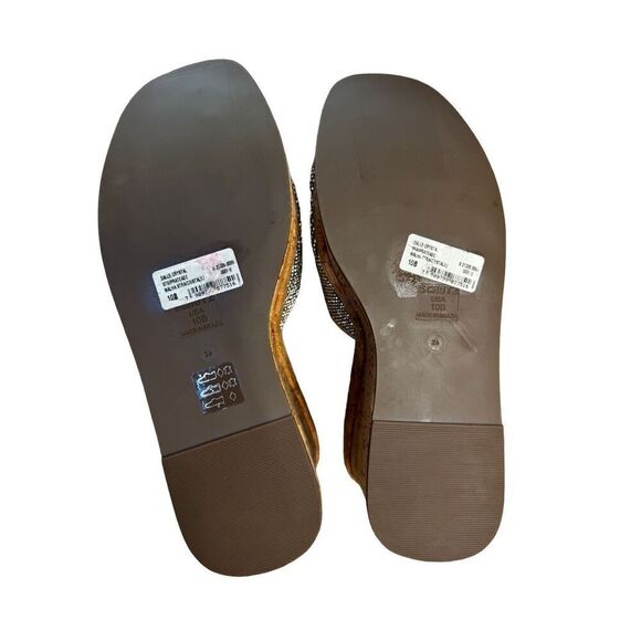 NWOT SCHUTZ Dalle crystal embellished wedge sandals size 10 - Picture 6 of 9